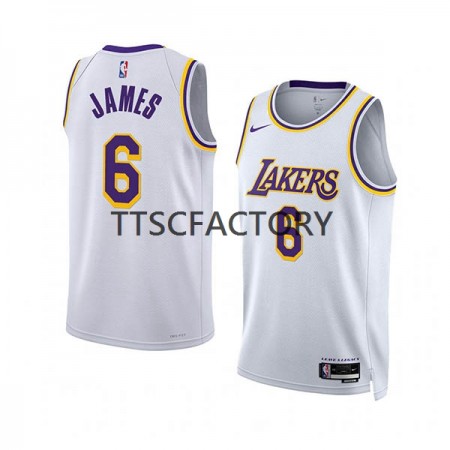 Maillot Basket Los Angeles Lakers LeBron James 6 Nike 2022-23 Association Edition Blanc Swingman - Homme